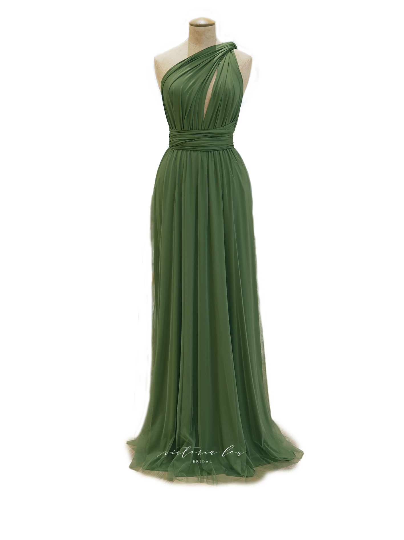 Matching Tie Swatch - Eucalyptus Dress from Victoria Lou Bridal