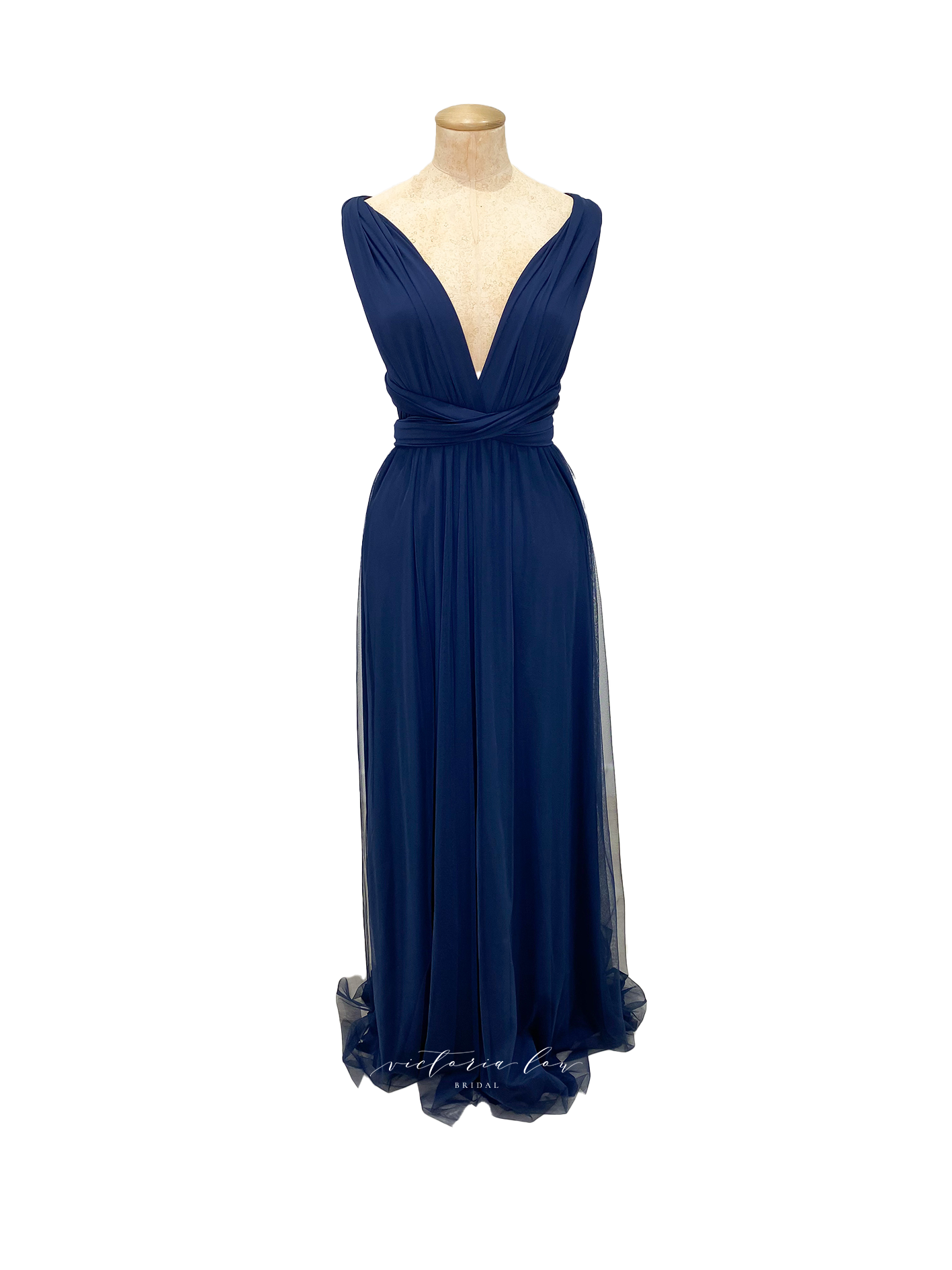 Matching Tie Swatch - Midnight Blue Dress from Victoria Lou Bridal