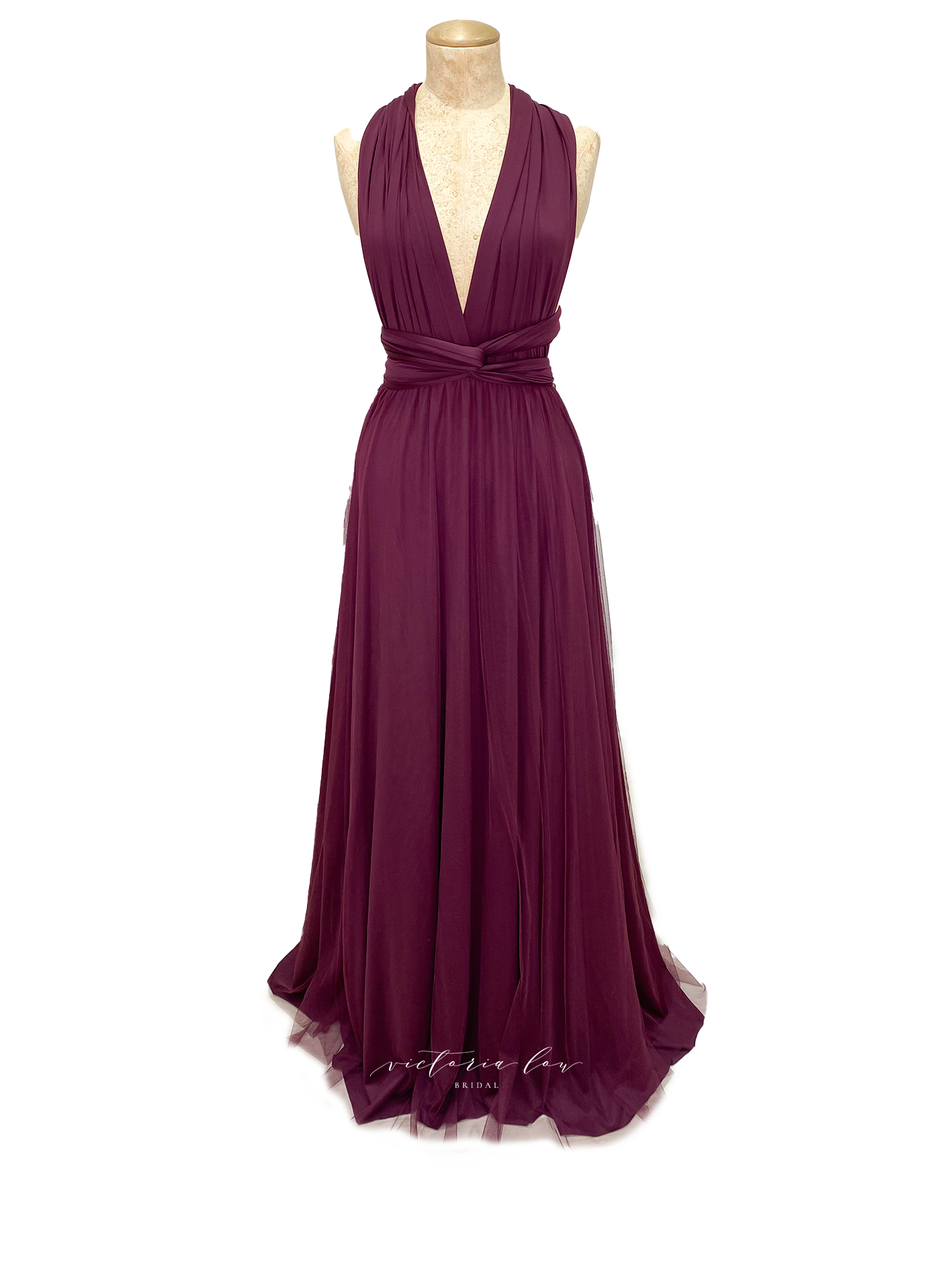 Matching Tie Swatch - Plum Dress from Victoria Lou Bridal