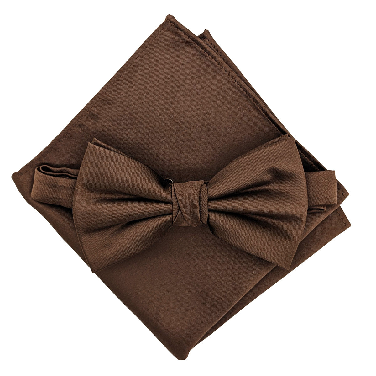 Walnut Bow Tie and Pocket Square Set