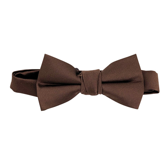 Walnut Boys Bow Tie with Adjustable Neckstrap