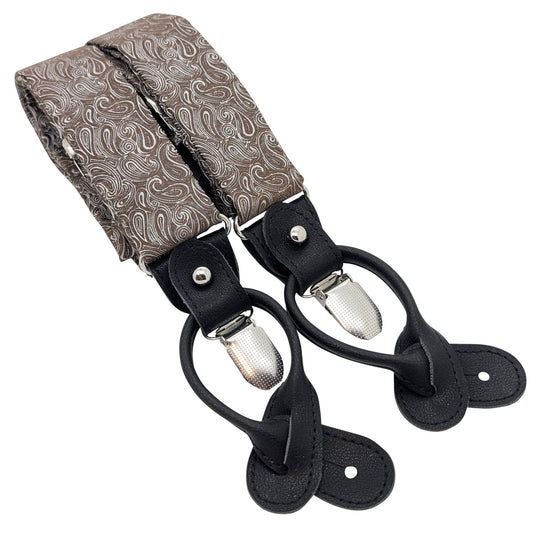 Walnut Brown Paisley Wedding Braces