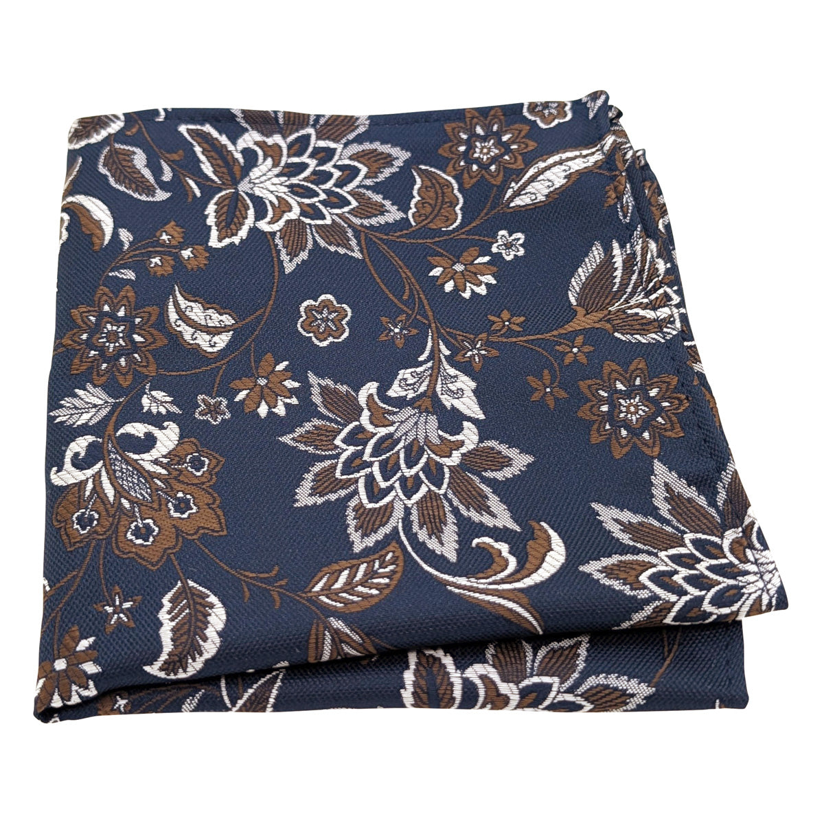 Walnut Damask Pocket Square
