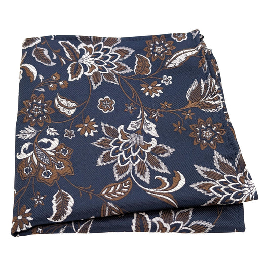 Walnut Damask Pocket Square