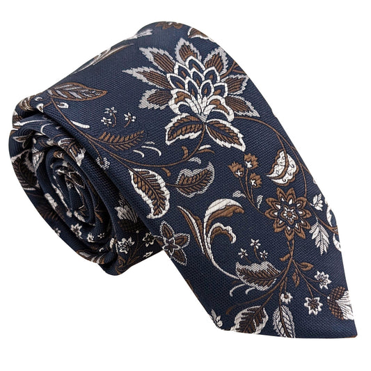 Walnut Damask Wedding Tie