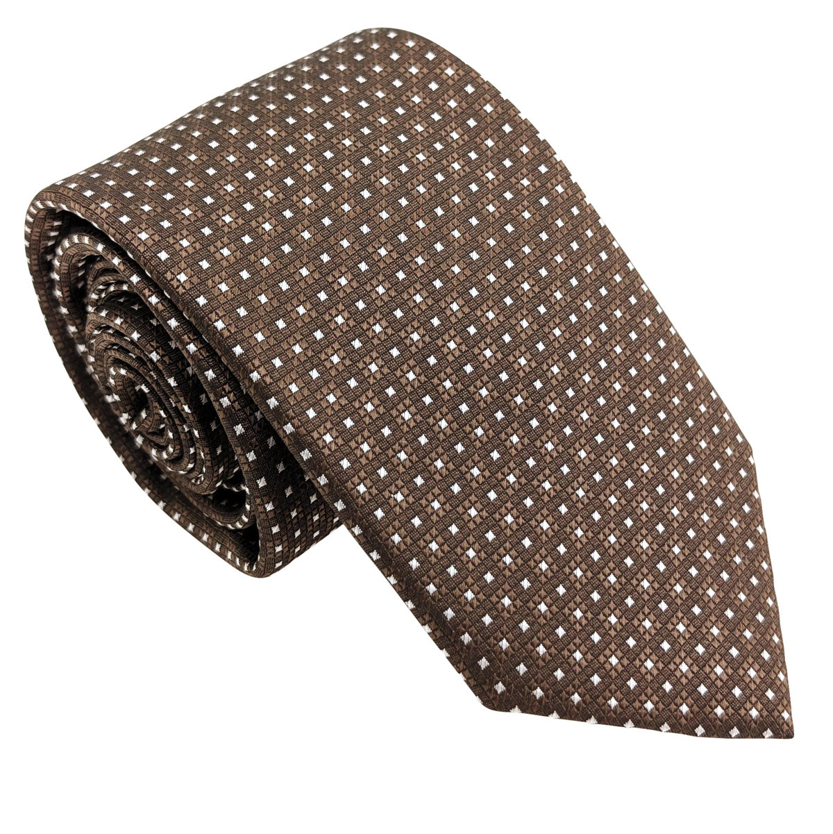 Walnut Diamonds Wedding Tie