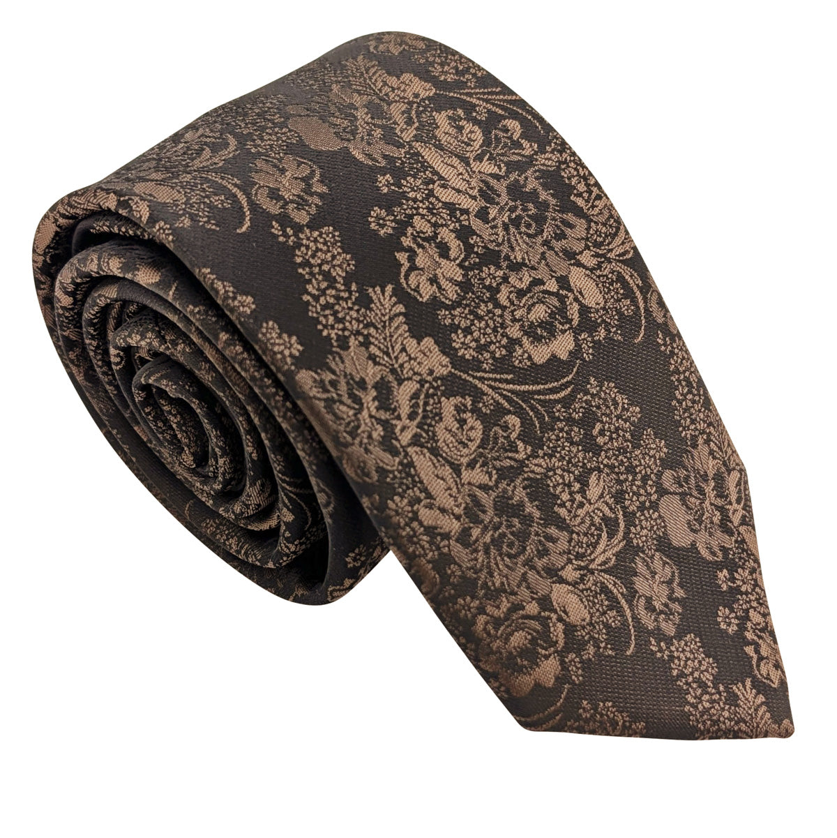Walnut Floral Wedding Tie