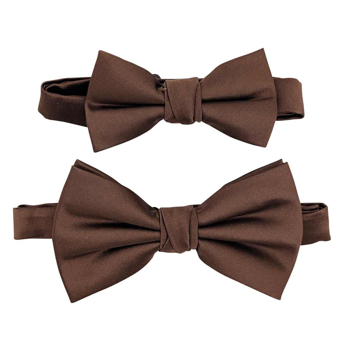 Walnut Kids and Adults Bow Tie Comparison