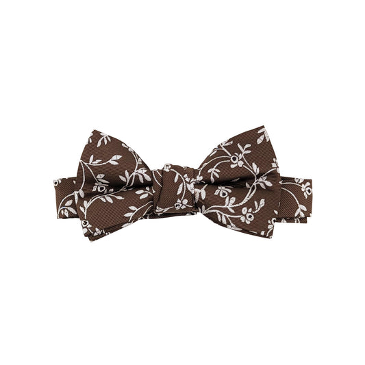 Walnut Leaves boys bow tie with adjustable neckstrap