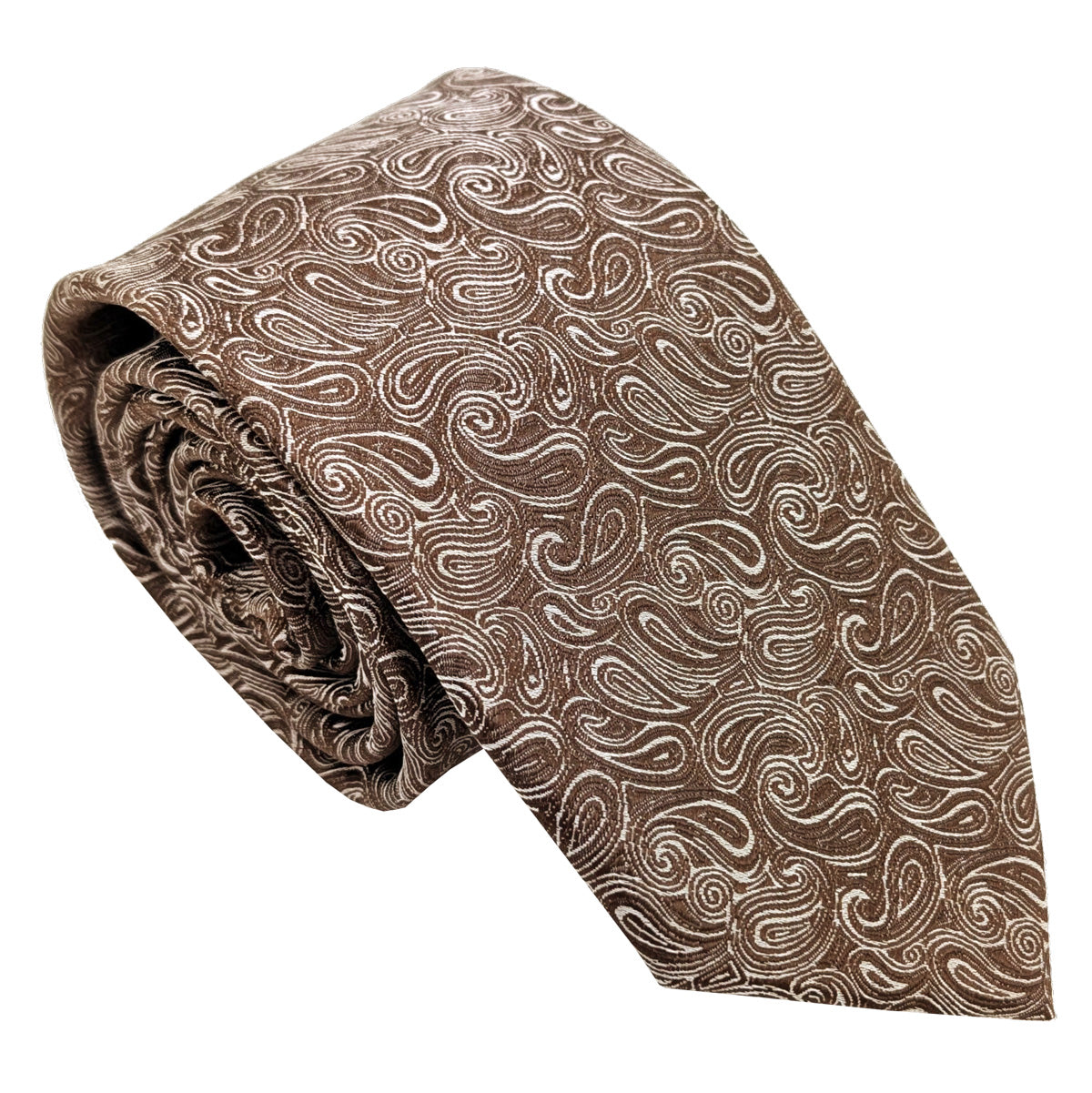 Walnut Paisley Wedding Tie