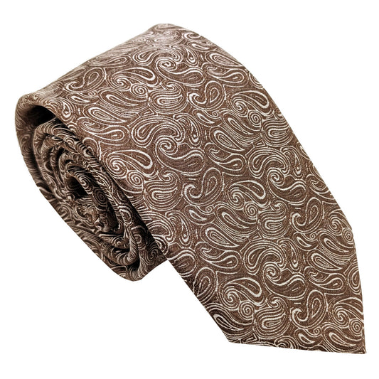 Walnut Paisley Wedding Tie