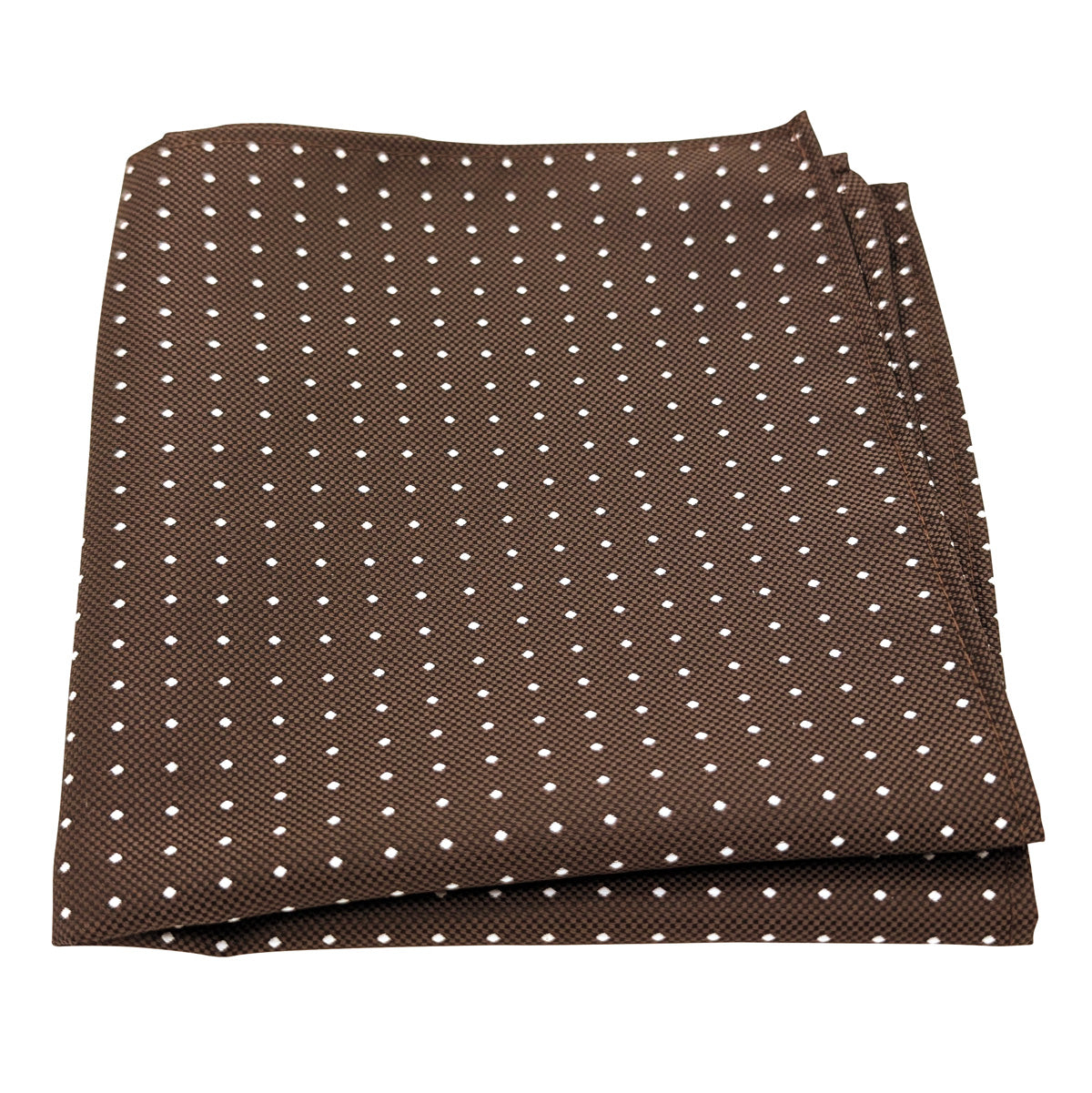 Walnut Pin Dots Pocket Square