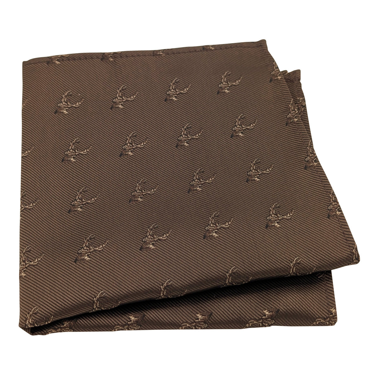 Walnut Stags Pocket Square