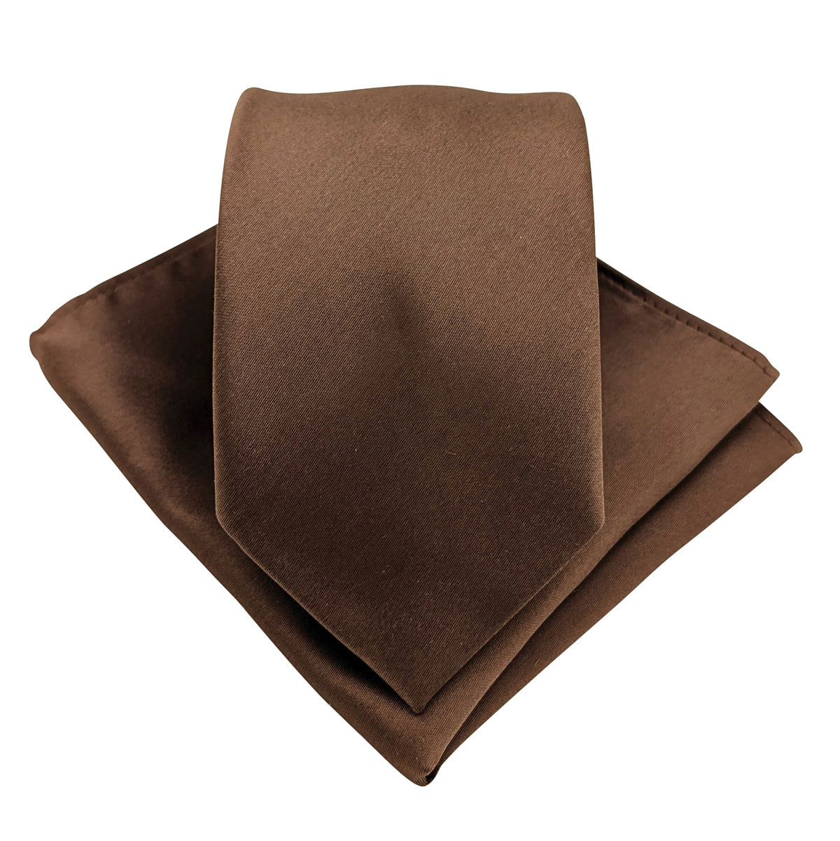 Walnut Wedding Tie and Pocket Square Set