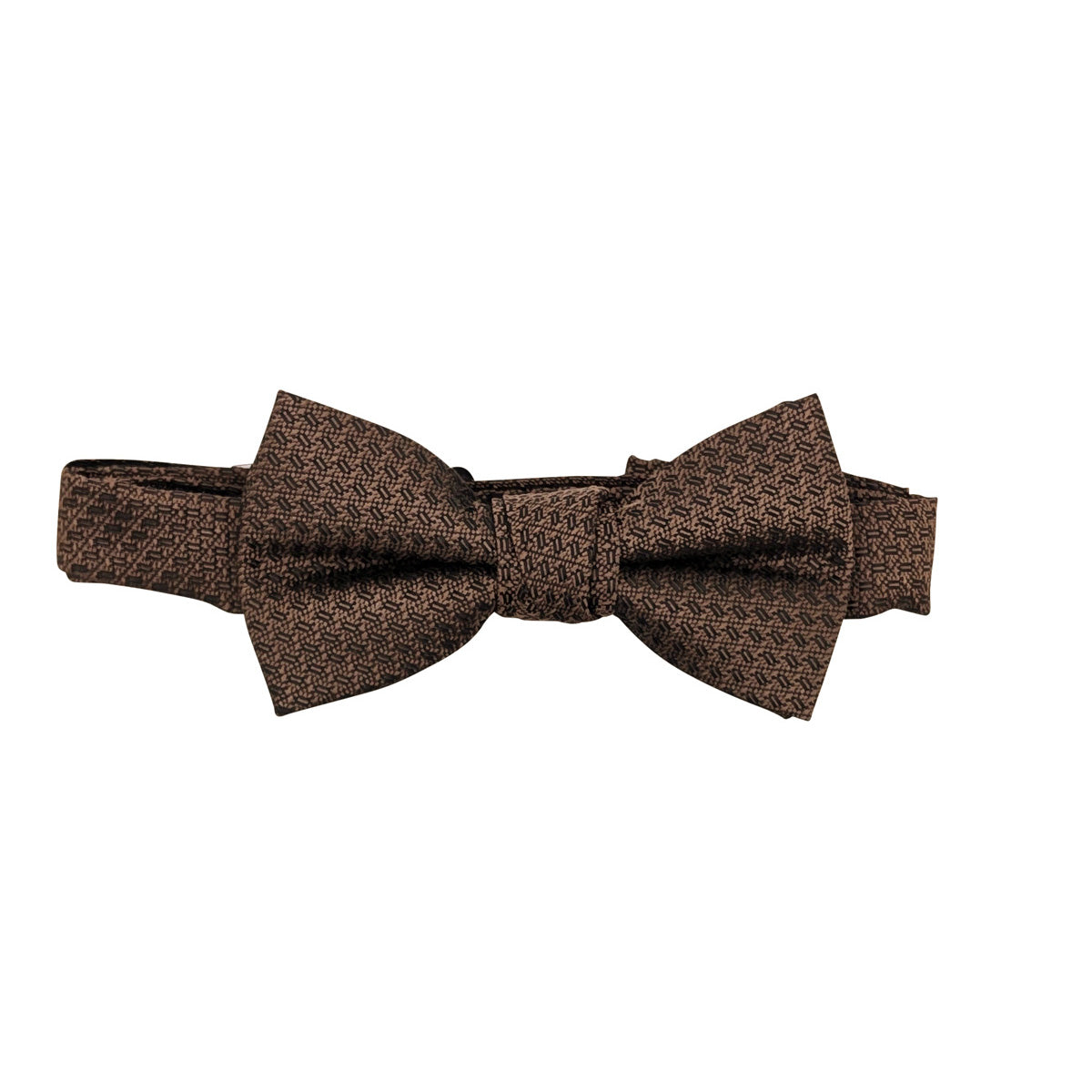 Walnut Woven Kids Bow Tie with adjustable neckstrap