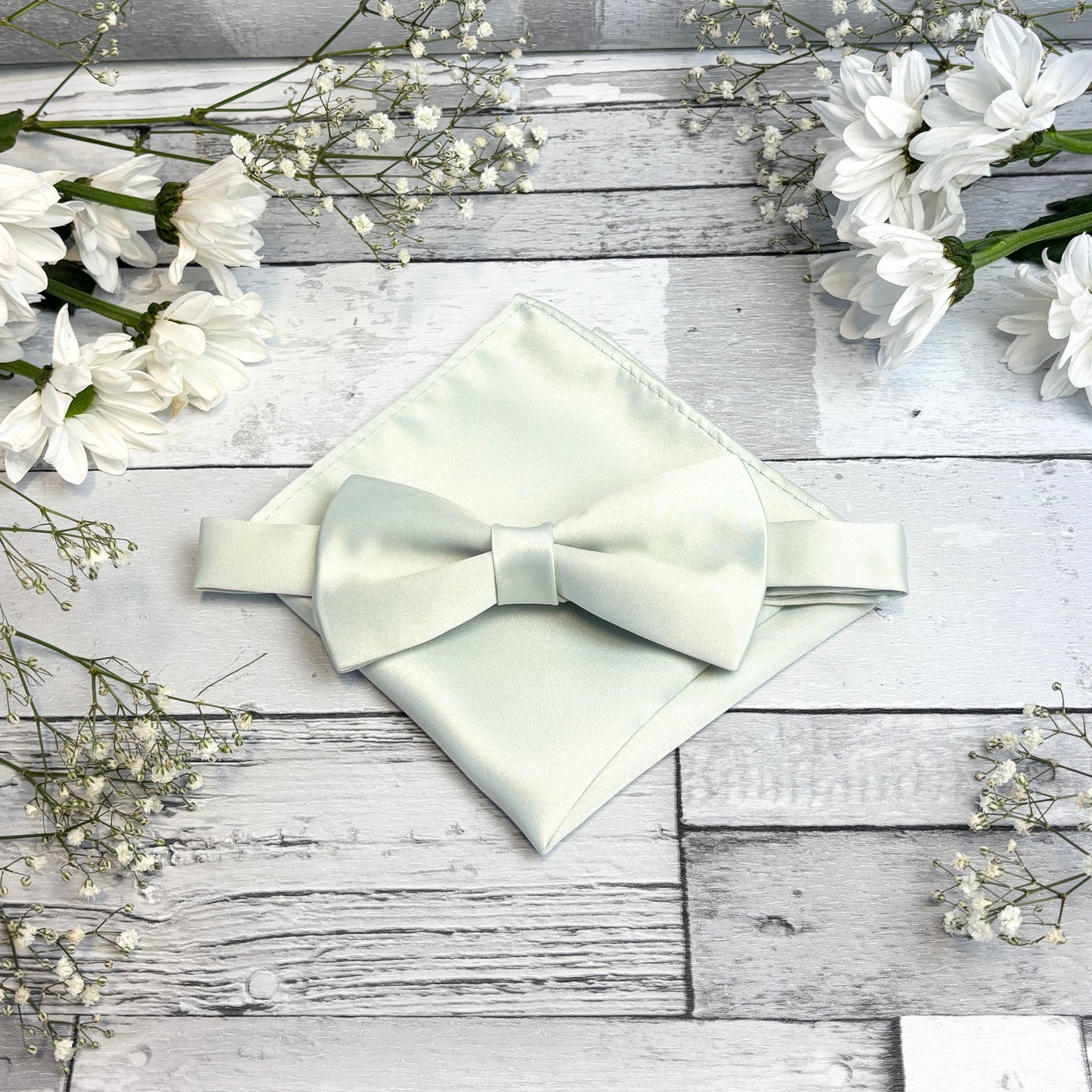 Willow Wedding Bow Tie and Pocket Square