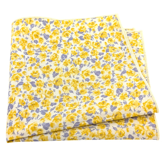 Yellow-Ditsy-Floral-Cotton-Pocket-square