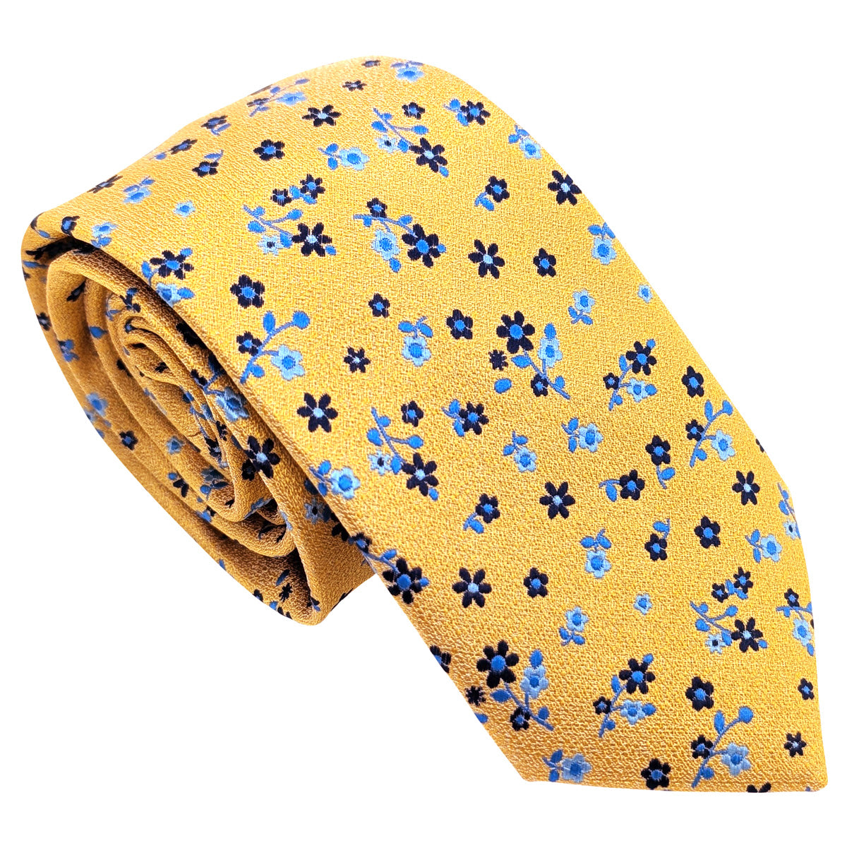 Yellow-Ditsy-Floral-Wedding-Tie