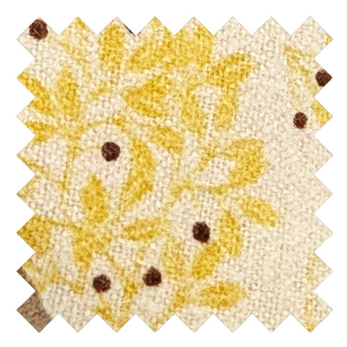 Yellow Leaves Brushed Cotton Wedding Swatch