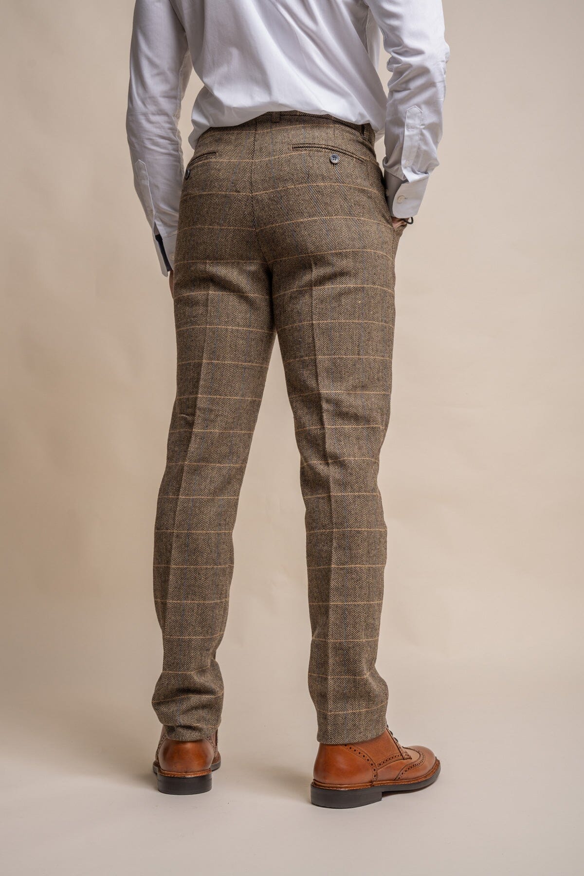 Albert Brown Tweed Trousers - Trousers - 