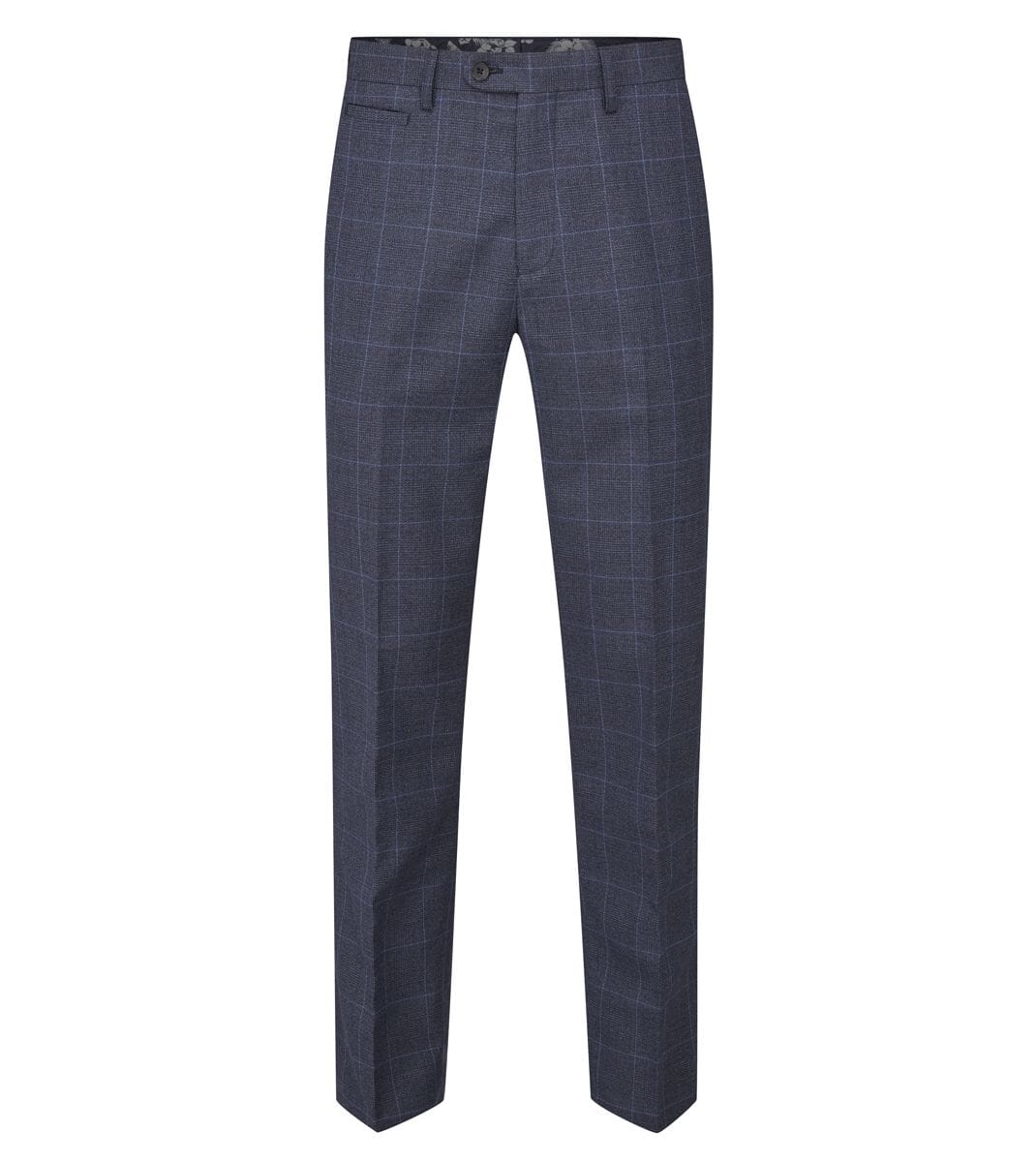 Anello Blue Prince Of Wales Check Trousers - Trousers - 28R - Swagger & Swoon