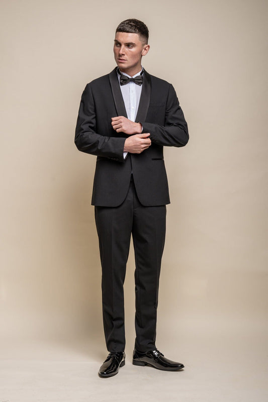 Aspen Black Tuxedo 2 Piece Suit - Suits - 