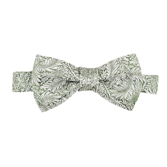 Sage & Silver Leaves Boys Bow Ties
