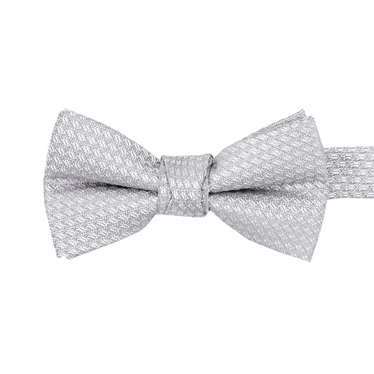 Pearl Grey Woven Boys Bow Ties