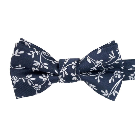 Navy Leaves Boys Bow Ties