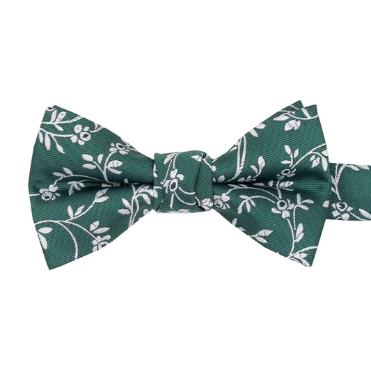 Dark Green Leaves Boys Bow Ties