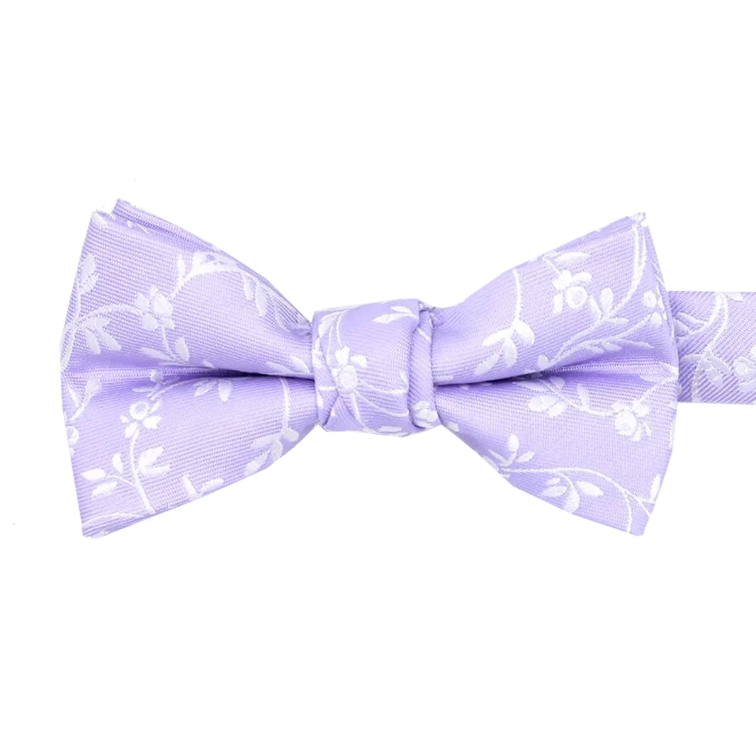 Cool Lilac Leaves Boys Bow Ties