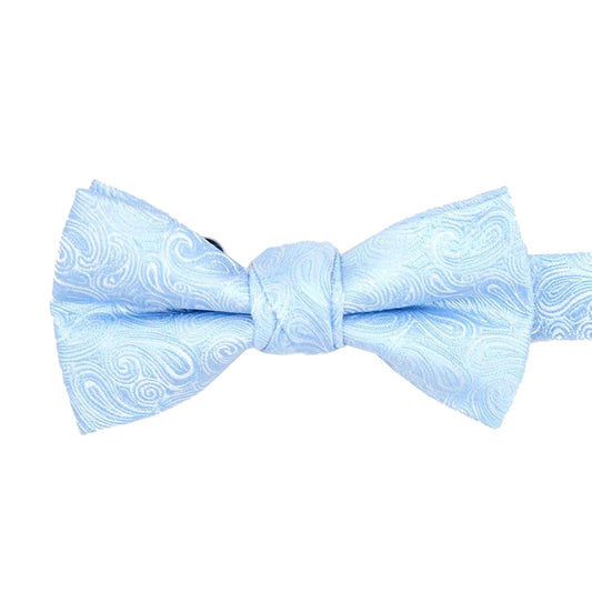 Cloudy Blue Paisley Boys Bow Ties
