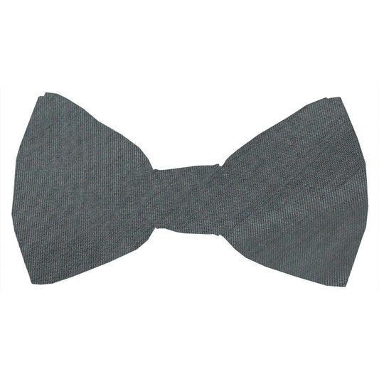 Slate Shantung Boys Bow Ties