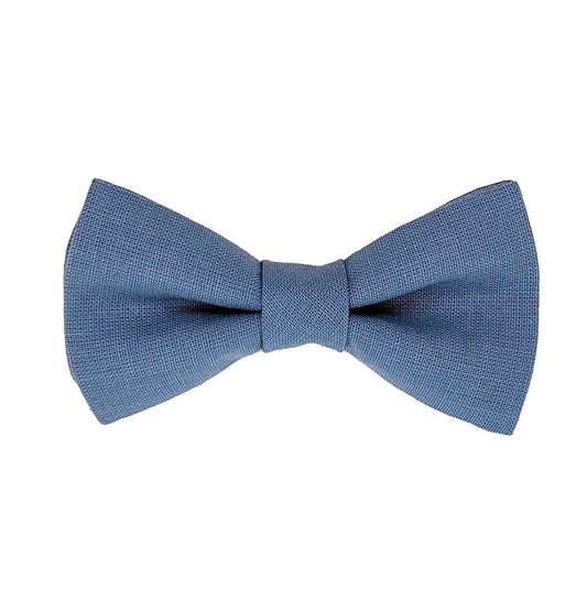 Mineral Blue Cotton Boys Bow Ties