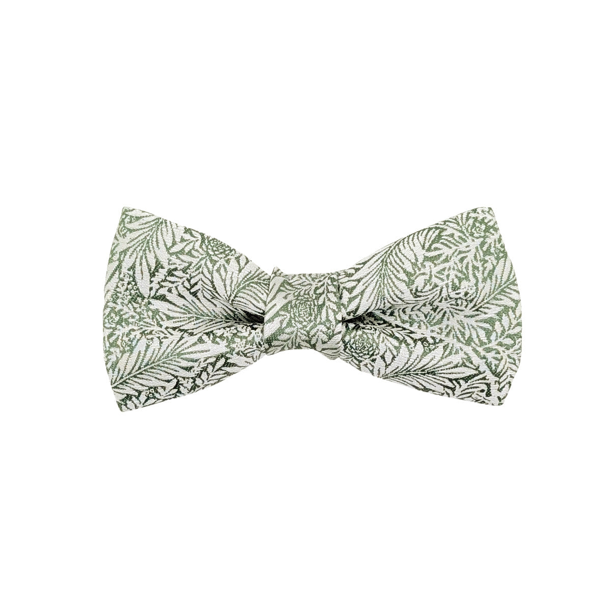 Sage & Silver Leaves Hair Bow