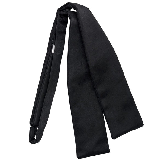 Black Satin Batswing Bow Tie - Bow Ties - 
