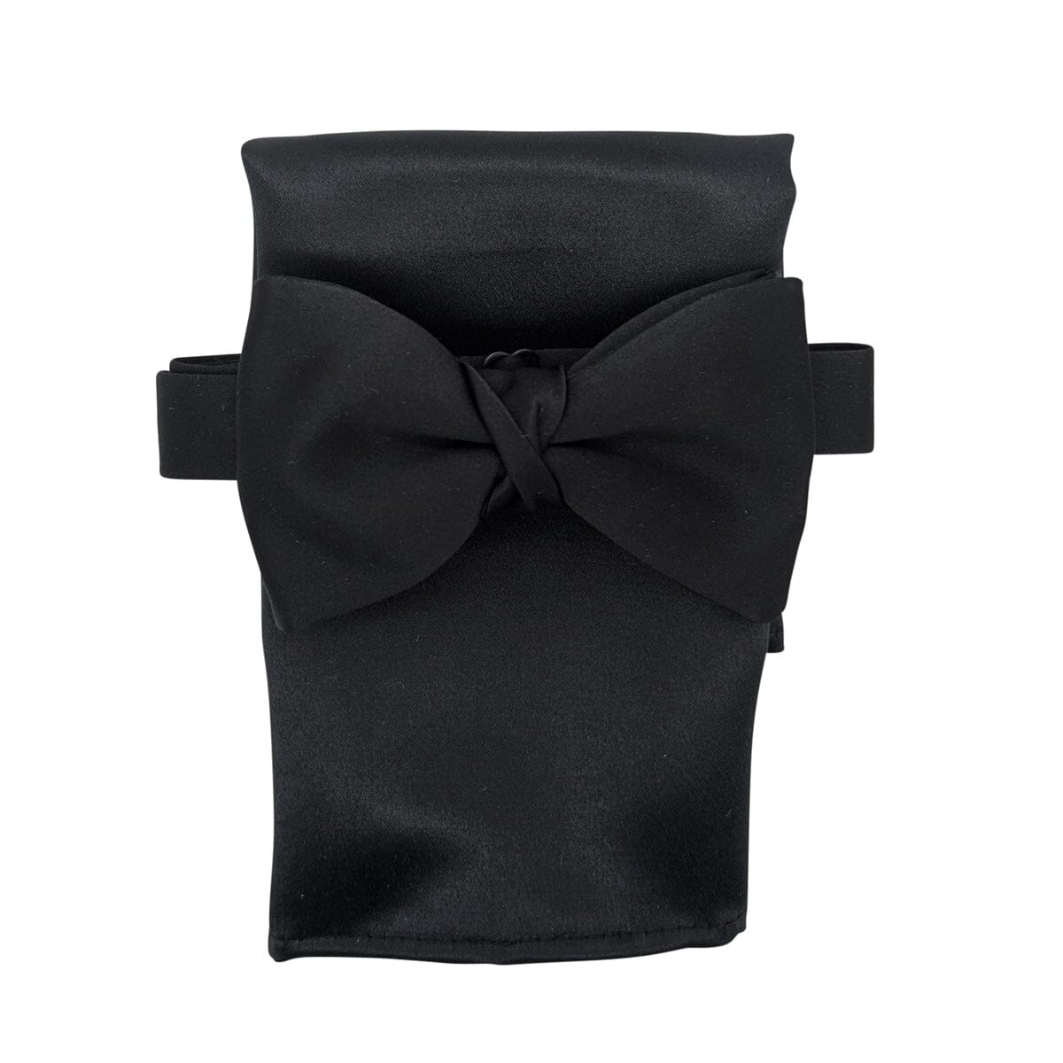 Black Satin Bow Tie - Bow Ties - 