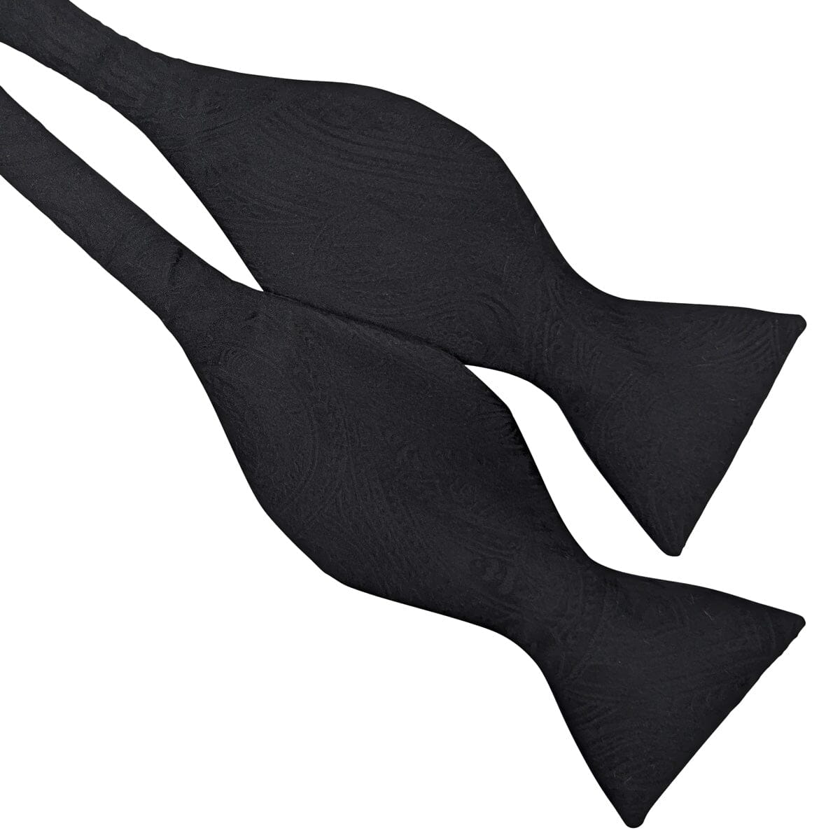 Black Silk Paisley Bow Tie - Bow Ties - 