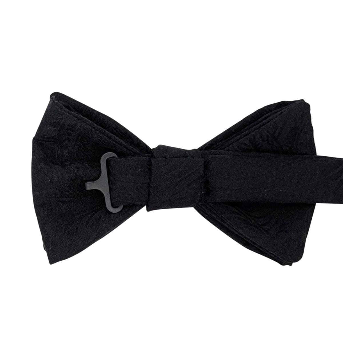Black Silk Paisley Bow Tie - Bow Ties - 