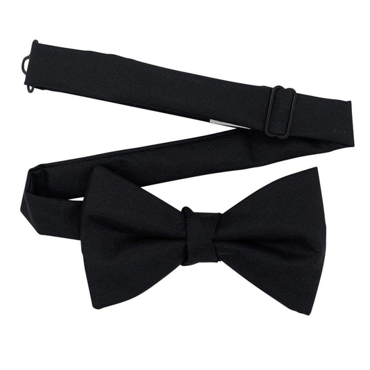 Black Silk Twill Bow Tie - Bow Ties - Ready-Tied 
