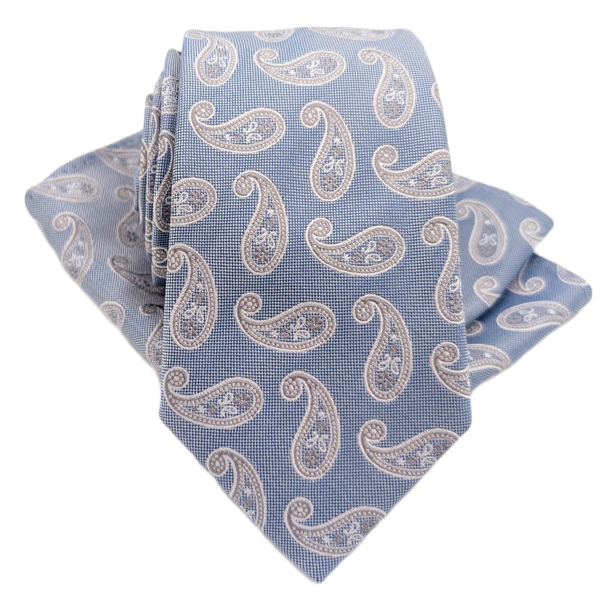 Blue Paisley Silk Pocket Square - Wedding Pocket Square - Swagger & Swoon