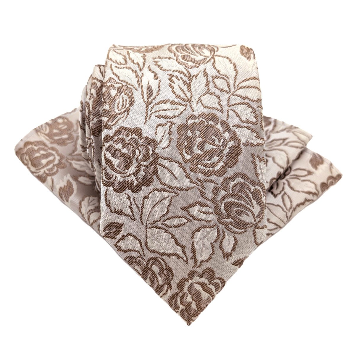 Bold Champagne Rose Pocket Square - Wedding Pocket Square - Swagger & Swoon