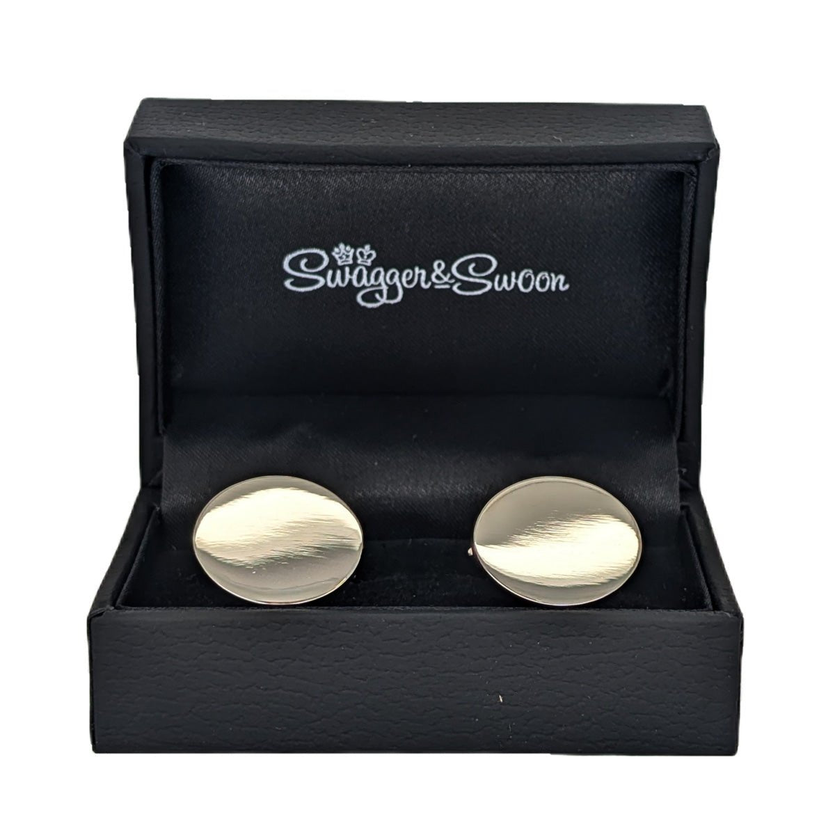 Boxed Wedding Cufflinks - Accessories - Plain Silver - Swagger & Swoon