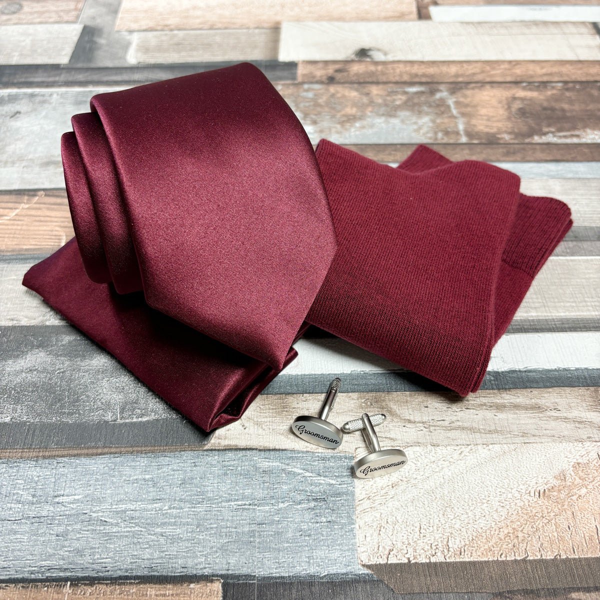Burgundy Groomsmen Proposal Gift Box - Will you be my...? - Regular - Swagger & Swoon