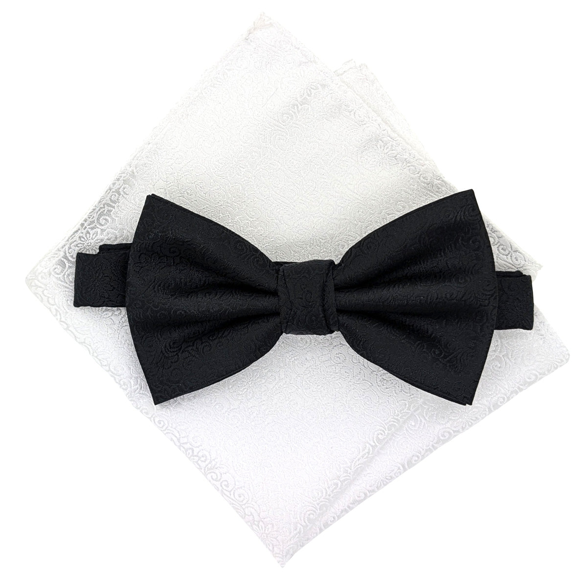 Black Floral Bow Tie