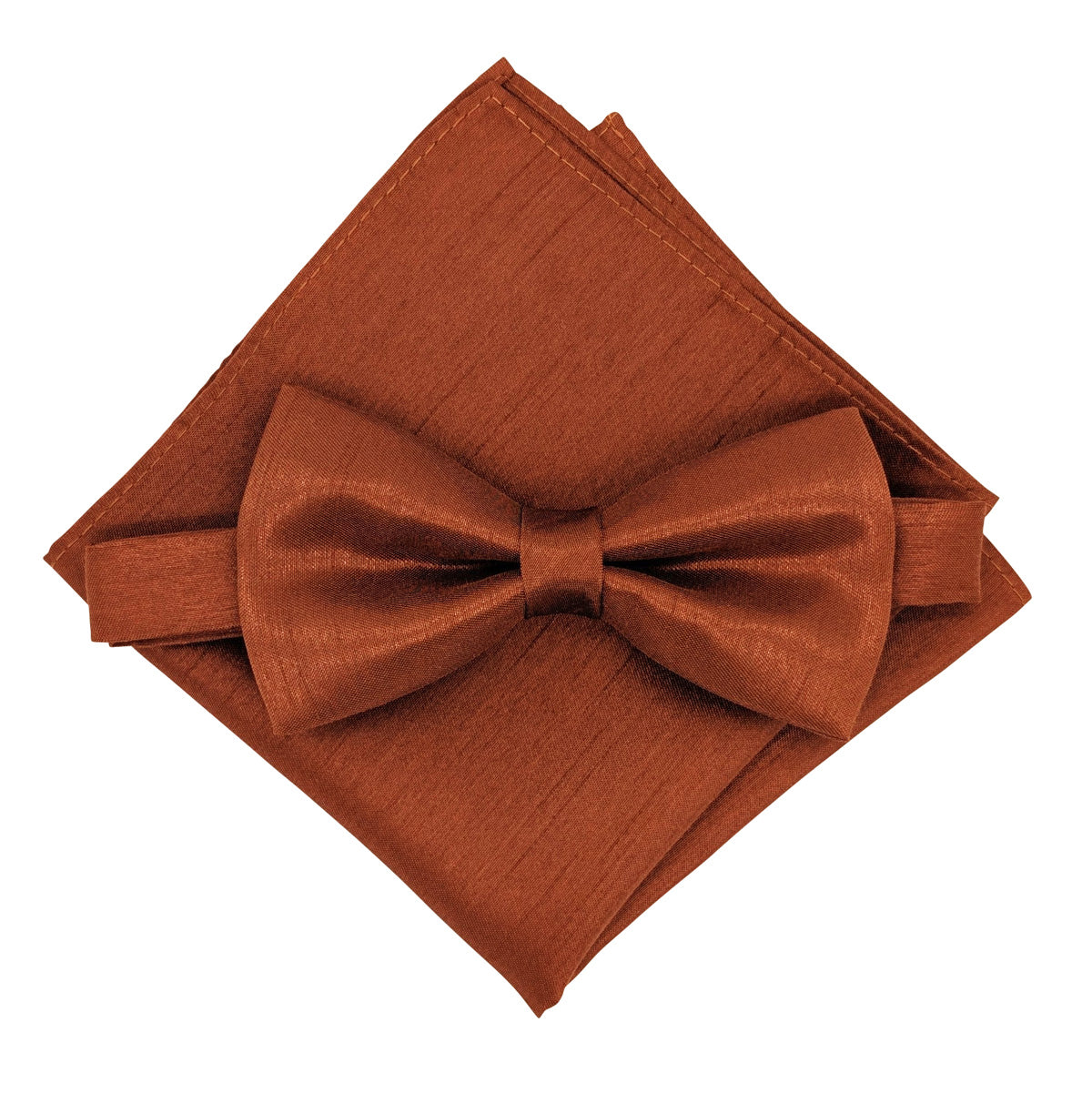 Russet Shantung Bow Tie