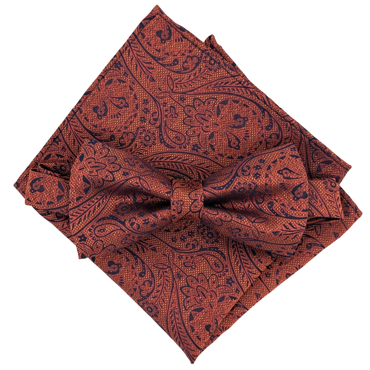 Sunset Lace Paisley Pocket Square