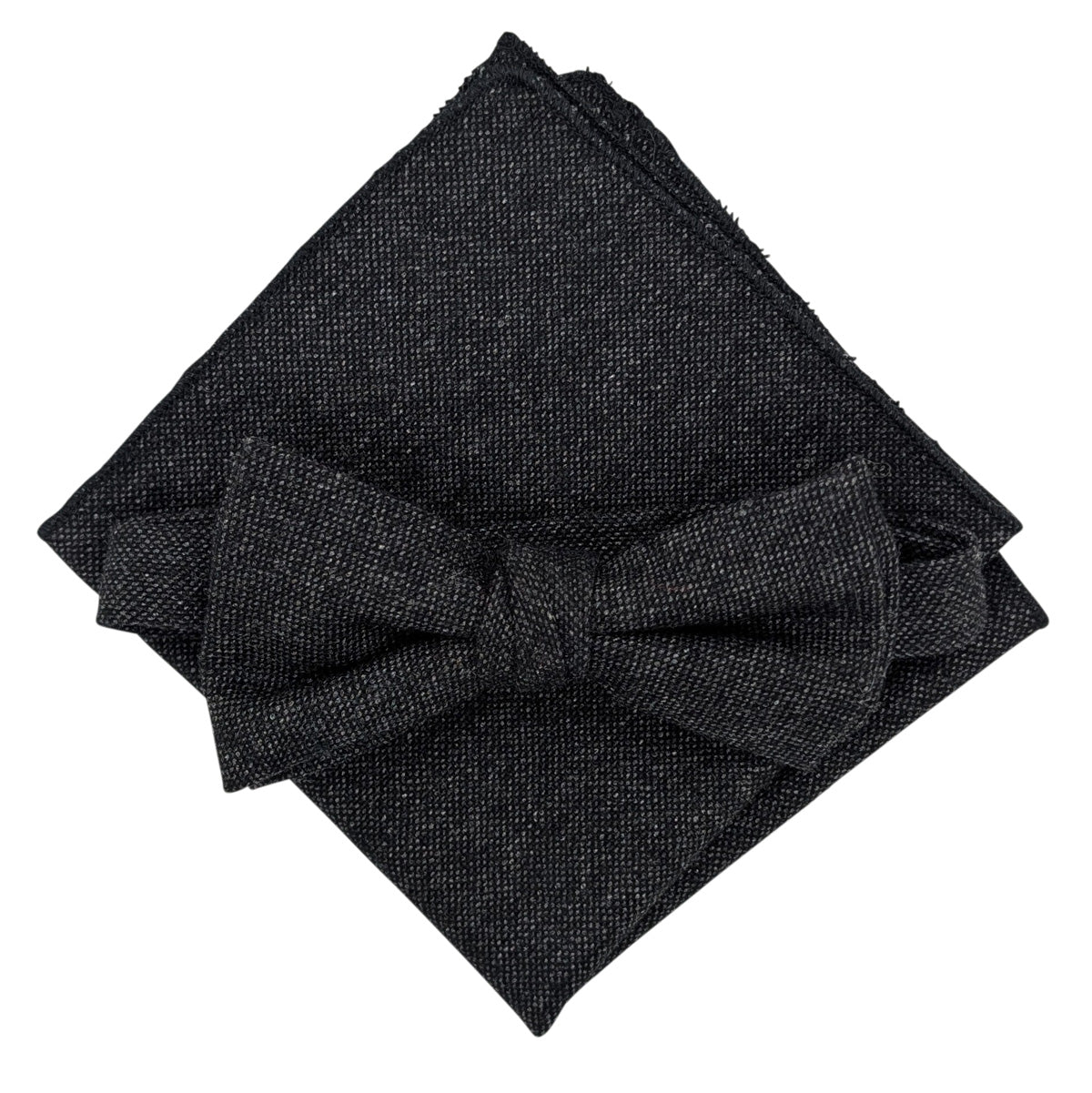 Charcoal Tweed Pocket Square