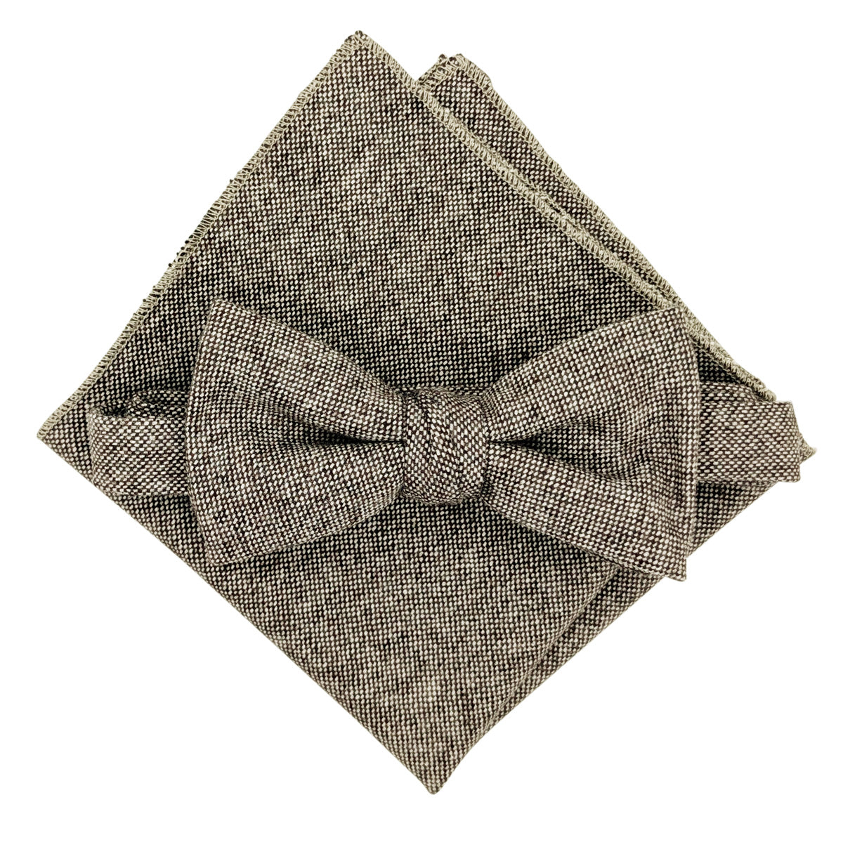 Pale Brown Tweed Pocket Square
