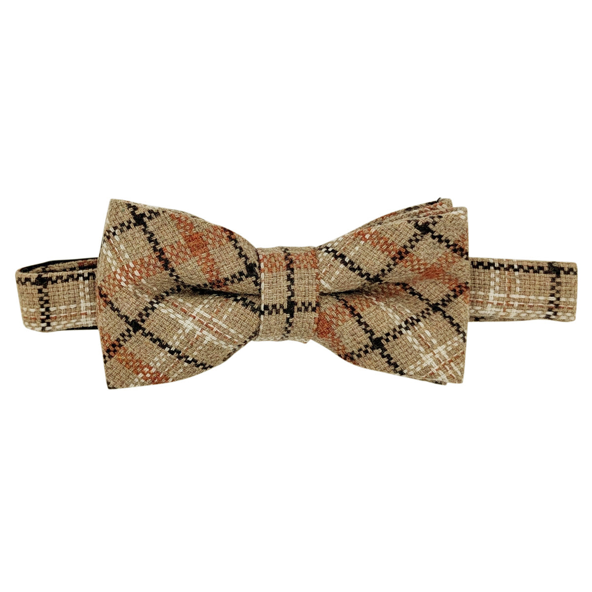 Beige & Orange Check Wedding Swatch